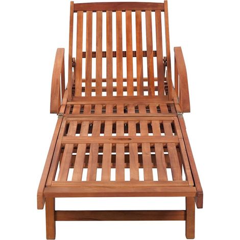 vidaXL Tumbonas 2 unidades y mesita madera maciza de acacia (1/2)