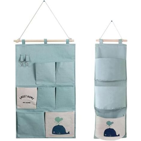Pair - Sac de Rangement Suspendu,Tissu Porte à Suspendre Rangement Tissu Mural Placard Murale Rangement Chambre (1/5)