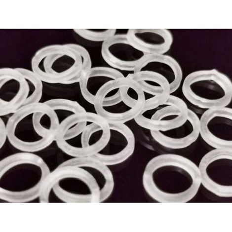 Élastiques Orthodontiques - Caoutchouc Transparent Sans Latex - Diamètre 6,35 mm - Pour Appareils Dentaires Et Coiffure - Lot De 300 Pièces (1/3)