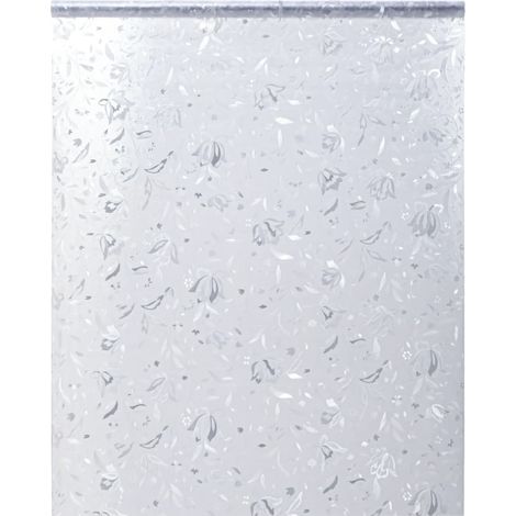 vidaXL Pellicola per Finestra Smerigliata Motivo Fiore 90x500 cm PVC (1/5)