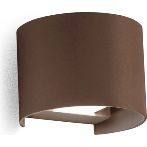 Applique marrone gea led henk r ges877n led 4000k ip65 fascio regolabile lampada parete biemissione classica esterno