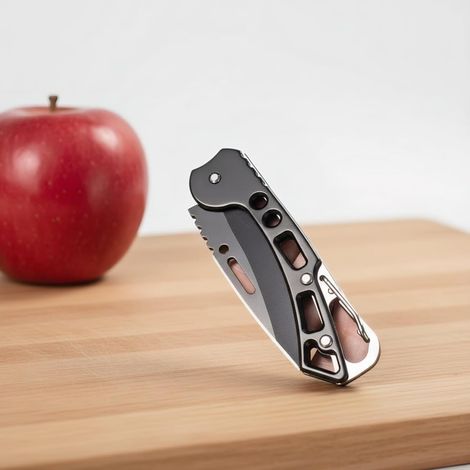 Kompaktes, faltbares Multitool – Schlüsselanhänger-Design aus Edelstahl für den täglichen Gebrauch und die Vorbereitung auf Outdoor-Aktivitäten (schwarz) (1/5)