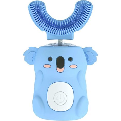 Brosse à dents électrique pour enfants - Modèle en forme de U - Tête vibrante sonique - Batterie rechargeable - Motif koala amusant-AquaForge