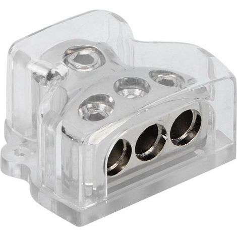 Bloc de distribution d'alimentation à 3 voies, 1x 0 jauge in / 3X 4 jauge sortie Amp Distribution de puissance répartiteur de masse bloc de connexion pour répartiteur o stéréo de voiture+distribution (1/4)