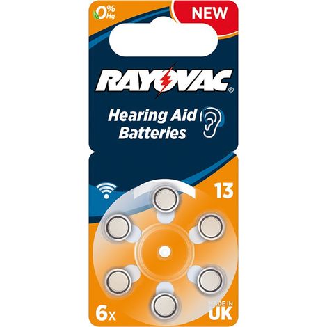10,0 x PILA APPARECCHIO ACUSTICO RAYOVAC 13 VARTA
