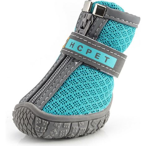 Safety shoes for dogs, blue (1/5)