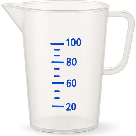 Messbecher 100 ml Messbecher Kunststoff Dosierbecher Messgefäß Küche Labor (1/5)