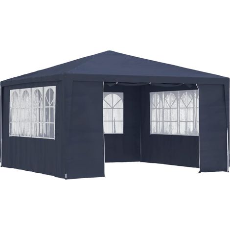 Vidaxl – Tente de réception 4x4 m avec parois latérales – 90 g/m² polyéthylène résistant aux UV et à l'eau – Structure en acier durable