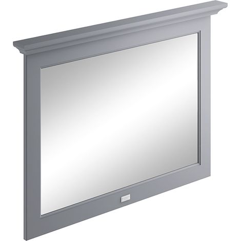 Bayswater Flat Bathroom Mirror 1000mm Wide - Plummett Grey (1/2)