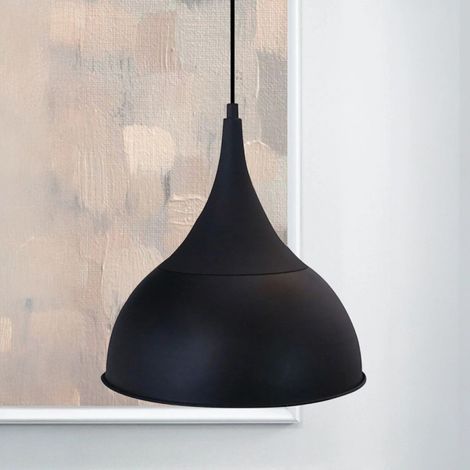 bamyum Suspension Mabbe Table à manger Moderne Ø30 cm Noir, Lampe de cuisine suspendue, E27 Vintage, Salon (1/4)