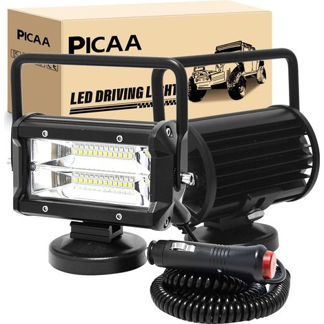 5 pouces 72W LED Flood Lampe de Travail Portable Base Magnétique (1/5)