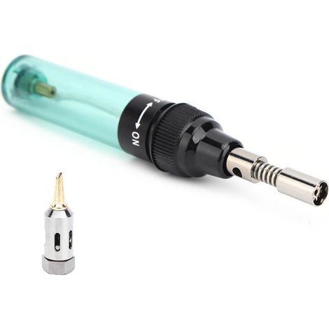 Fer à souder à gaz en forme de stylo, chalumeau à gaz avec poignée ergonomique pour un gain de temps et d'effort, plastique et fer. (1/5)
