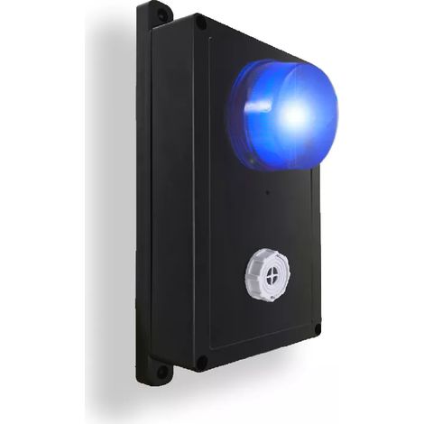 Point d'alerte compact supplémentaire noir panique sans fil - flash & sirène multi tonalités (gamme KP) (1/5)