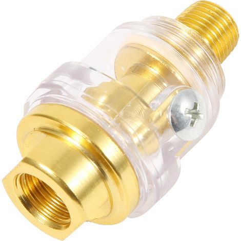 Graisseur pneumatique en ligne mini professionnel 1/4 NPT, couleur or, laiton, accessoire pour outil à air (1/3)