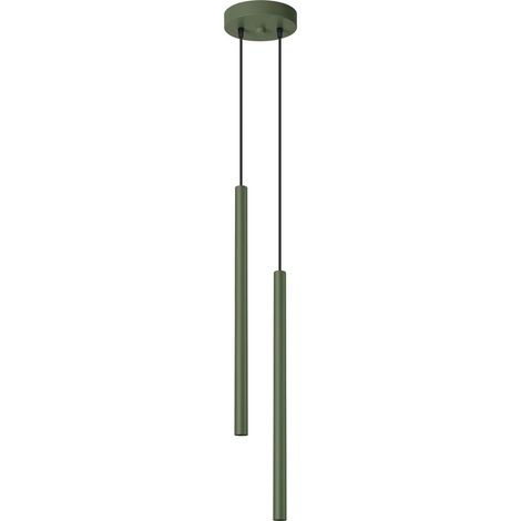 Lámpara colgante Vacu verde , 2 luces (1/5)