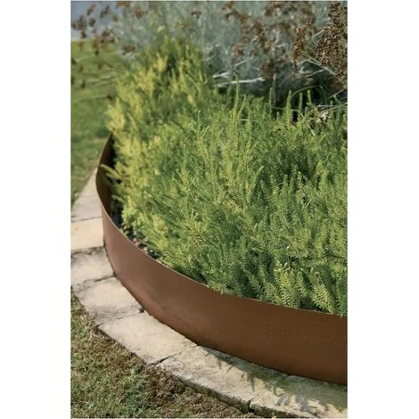 Bordo Flessibile per Aiuole in  Acciaio Corten 15x5cm VERDEMAX (1/3)