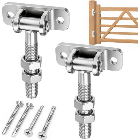 2 Charnières de Portail M16 Inox Renforcées 115 mm pour Portillon (1/5)