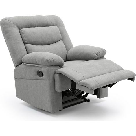 Sillon Reclinable Manual Laurel 1 Plaza Gris