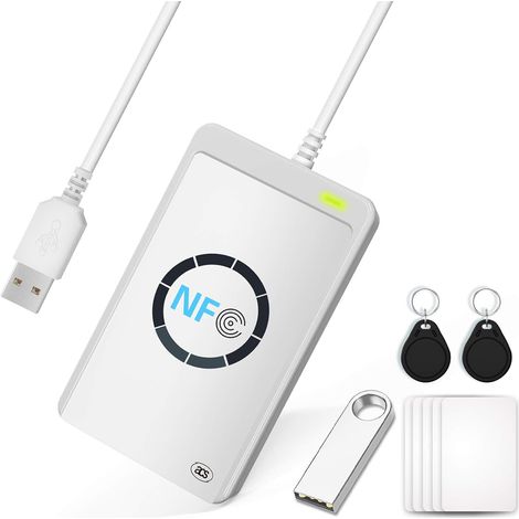 Lecteur RFID NFC USB - 1 Unité - Plastique Noir - Lecture Écriture 424 Kbit/s - Compatible Mifare Felica - Pour Développement Pro (1/5)