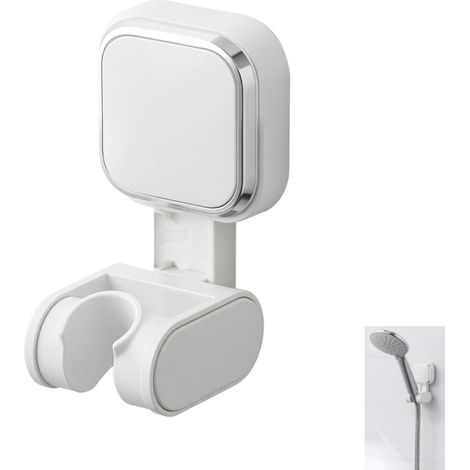 Support Universel de Douche à Succion, Support Douche Angle Réglable, Amovible sans Perçage, Montage Mural, Résistant à l'eau et à Rouille, Durable (1/5)