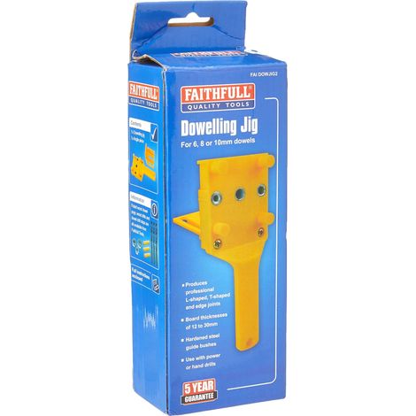 Faithfull Quick Dowelling Jig FAIDOWJIG2 – Adjustable for 6, 8, and 10mm Dowels (1/3)