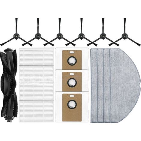 Kits de remplacement pour Tapo RV30 Max Plus/RV30 Max/RV20 Max Plus/RV20 Max, comprenant brosse, filtre, sac à poussière et chiffon de nettoyage. (1/5)