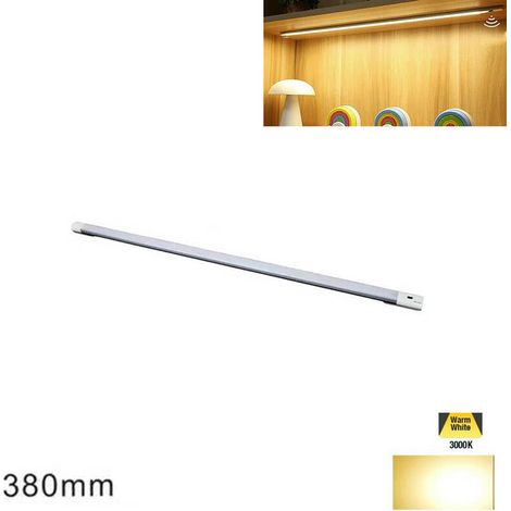 BARRA A LED CUCINA ARMADIO LUCE CALDA SENSORE MOVIMENTO MANO RICARICABILE 38CM