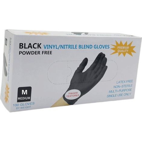 Gants jetables en nitrile, 100 gants par paquet, adaptés à des secteurs tels que la peinture, le nettoyage et les soins aux animaux. (1/5)