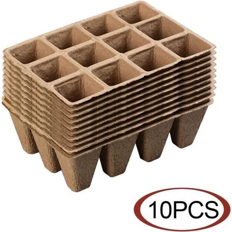 Tasse de pépinière biodégradable10pcs,Utilisé pour planter des légumes (1/4)