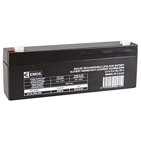 LES EMOS ENTRETIEN LIBRE ACCUMULATEUR AU PLOMB 12 V, 2,2 AH, 1 PIÈCE, B9672
