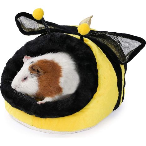 Cama Para Roedores - Forro De Terciopelo Corto Y Relleno De Algodón PP - Diseño Oculto Con Apertura Fácil - Tamaño Pequeño O Grande - Para Cobayas, Chinchillas, Hámsters, Erizos, Ratones Y Hurones (1/4)