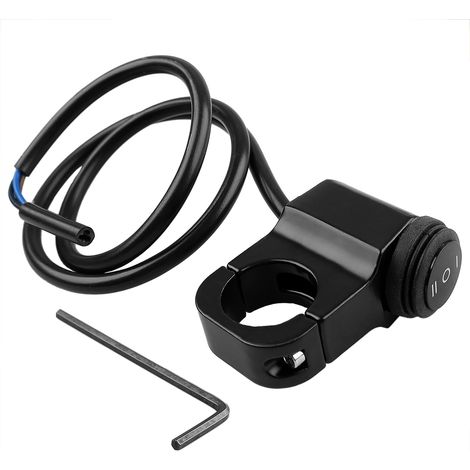 Interrupteur d’arrêt moteur / feu / warning 3 positions au guidon, compatible moto/scooter (1/5)