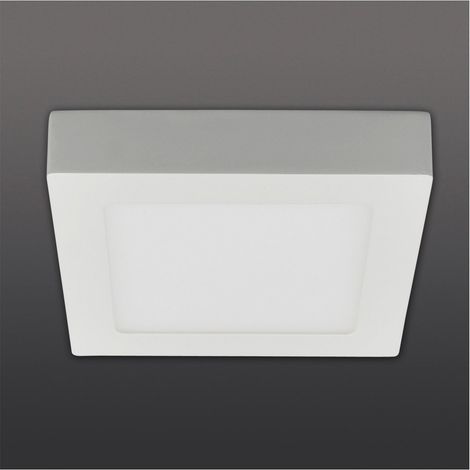 Plafonnier LED Carré Design Classique Éclairage Blanc Neutre 4000K 17 x 17 cm - PANGIVO (1/5)