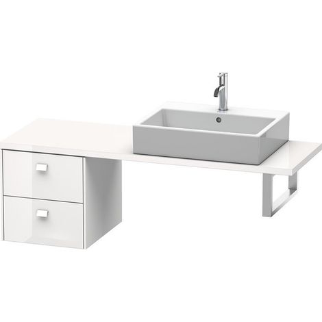 Meuble bas console BRIOSO 442x420x480mm blanc brillant