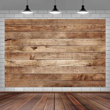 Rustic Wooden Backdrop Brown Vintage Wooden Board Photographic Background Newborn Baby Shower Birthday Party Cake Table Decorations Banner Photo Booth Props (1/4)