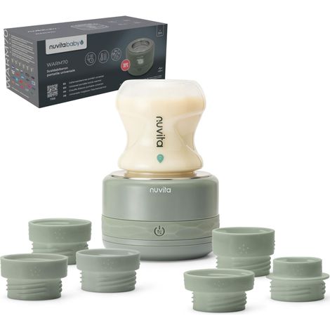 Nuvita 1166 Warm70 Scaldabiberon Portatile Senza Fili 70°C – Ricaricabile USB, Compatibile Universale, 5 Livelli di Temperatura Fino a 70°C, Riscaldamento Rapido 2,5 Min, Mantiene Caldo 6 Ore (1/5)