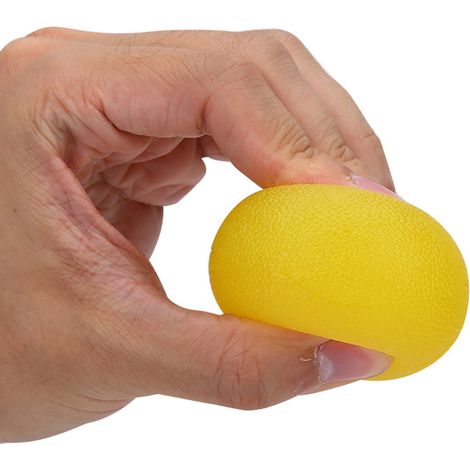 Balle de Massage en Silicone pour la Force des Doigts et Anti-Stress (Jaune 15) (1/5)