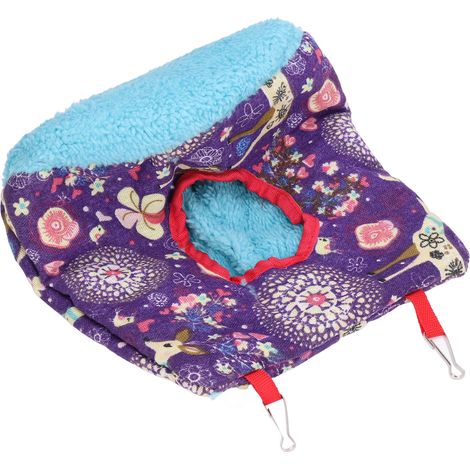 Hamac rond en peluche chaude, doux et pliable, pour suspendre perroquets et perruches. (1/5)