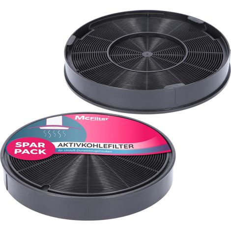 Lot de 2 Filtre à charbon actif Ø 200 mm, EFF62, pour hotte aspirante Franke AEG Bosch