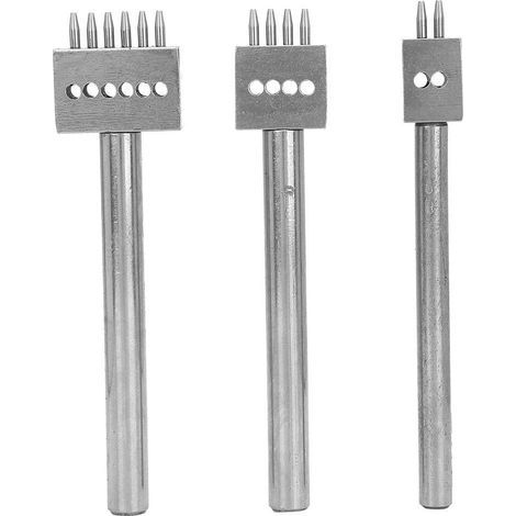 Leather Punching Tool Kit 3 Pieces Belt Punch 2/4/6mm (1/4)