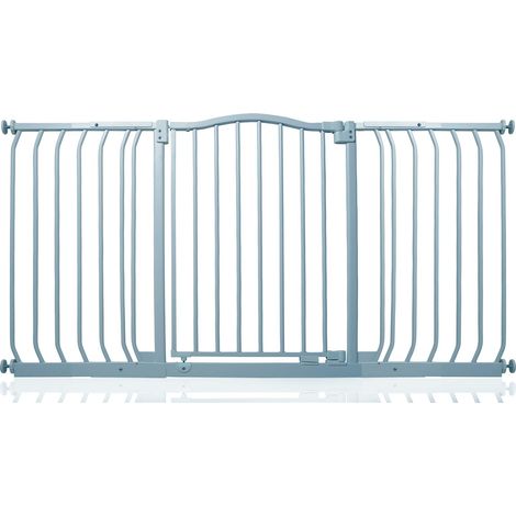 Safetots Curved Top Safety Gate, 143cm - 152cm, Matt Grey, Pressure Fit Stair Gate