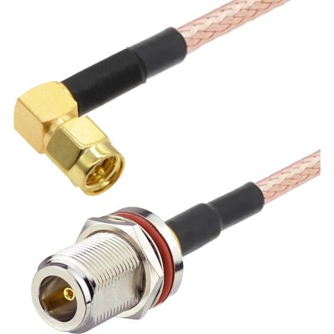 Anschlusskabel N-Buchse BH / SMA-Stecker RA RG400 30 cm