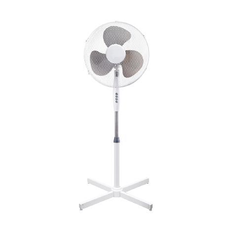 Ventilateur sur pied 40 cm 45W – 3 vitesses réglables – Oscillation horizontale pour circulation d'air optimale – Confort lors des journées chaudes