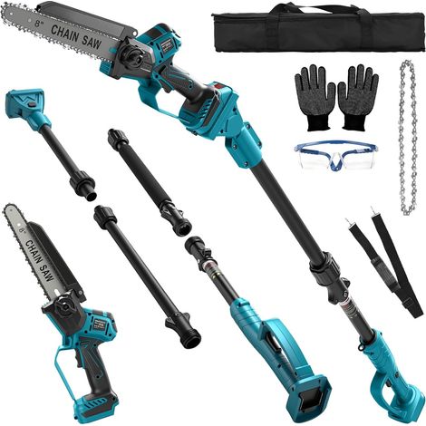 2-in-1 Akku-Teleskop-Astschneider für Makita 18V (Akkus nicht enthalten), Mini-Baumsäge, 20 cm Astschere, Astschere bis zu 4,5 m Länge (1/5)