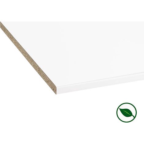 Plan de travail stratifié CPL blanc 2600 x 800 x 28 mm - FSC MIXTE 70% - Gamme Confort