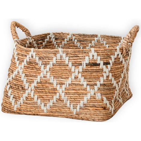 Panier de Rangement Carré en Fibre de Bananier - Panier à Linge et Cache-Pot, 2 Tailles - PANGIVO