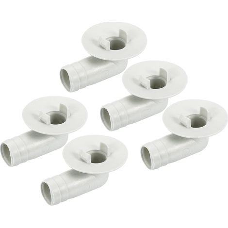 Climatisateur Vidange Tuyau Connecteur 17mm Tube Coude Raccord Remplacement Pièce Accessoires pour Mini-Split Fenêtre AC, Beige Paquet de 5 (1/5)