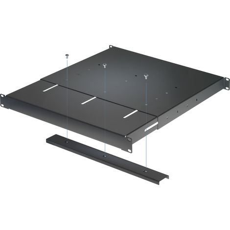 INTELLINET Mensola estensibile per Rack 19'' 1U Nero 4 punti (1/4)