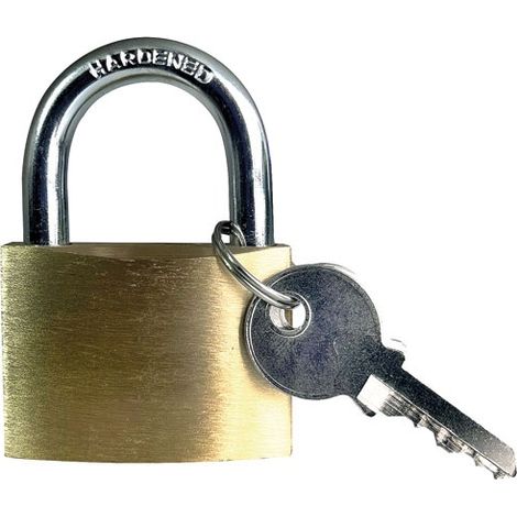 DOFIN - Cadenas de sureté laiton or à clé 45 mm