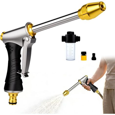 Pistolet haute pression portable 2026 buse multi-angle, lavage voiture/terrasse/gouttière (Set B x1) (1/5)